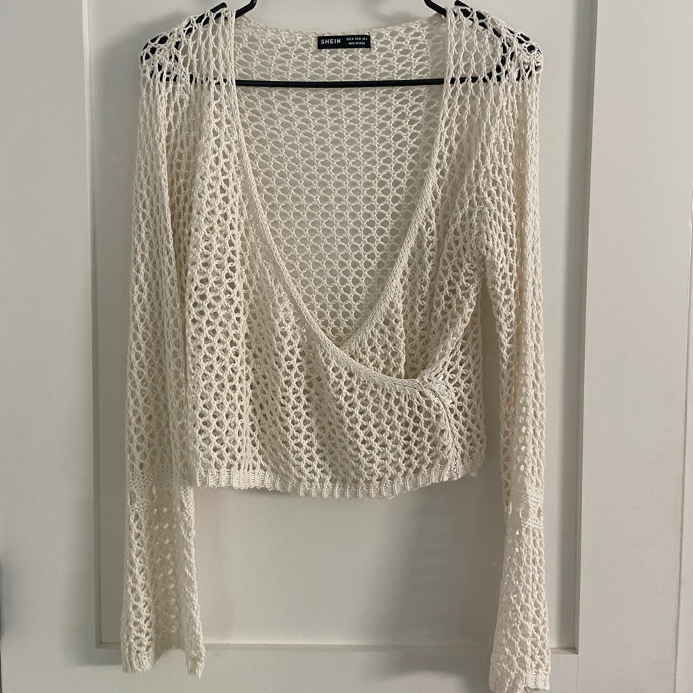 SHEIN wrap knit top